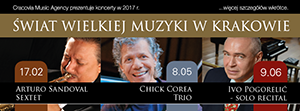 Arturo Sandoval, Ivo Pogorelich i Chick Corea zagrają w Krakowie w tym roku